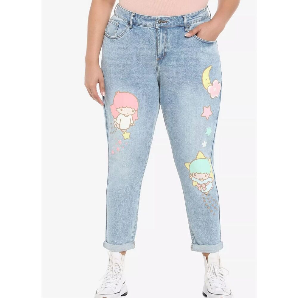 Sanrio Little Twin Stars Mom Jeans Plus Size 16 Nwt